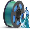 ANYCUBIC Silk Dual Color Pla Filament, 2-in-1 Chrome Coextrusion Color Change 3D Printer Filament 1.75mm Dimensional Accuracy +/- 0.02mm, Silk Texture, 1KG Reusable Spool (2.2 lbs), Blue Green by ANYCUBIC