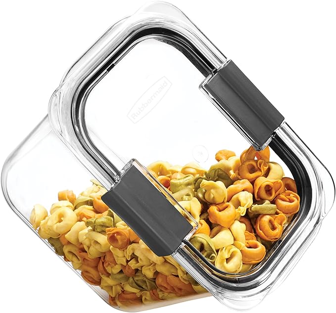Rubbermaid Brilliance 12-Cup Airtight Food Storage Container, Perfect for Pantry Staples, Clear/Grey - Image 3