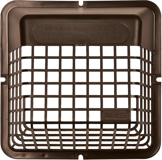 Deflecto Universal Bird Guard Dryer Vent Cover, For Use with 4 Inches Clothes Dryer Vents, Brown (UBGBB) by Deflecto