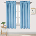 DWCN Blackout Curtains – Thermal Insulated, Energy Saving & Noise Reducing Bedroom and Living Room Curtains, Light Blue, W 42x L 63 Inch, Set of 2 Rod Pocket Curtain Panels by DWCN