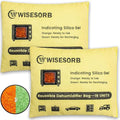 2 Pack 500G Reusable Silica Gel Desiccant Dehumidifier Bags, Color Indicating Moisture Absorbers for Car, Closet, Garage, 3D Filaments, Emoisture, Microwave Rechargeable Reusable Drying Bags by Wisesorb