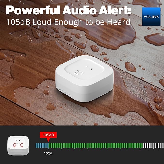 YoLink Smart Home Starter Kit: SpeakerHub & Water Leak Sensor 4 with 105dB Audio Alarm 3-Pack, SMS/Text, Email & Push Notifications, Freeze Warning, LoRa Up to 1/4 Mile Open-Air Range, w/Alexa, IFTTT - Image 6