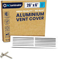 26x6 Inch (Duct Opening) Air Return Vent Cover Decorative – Premium Aluminum AC Vent Cover for Ceiling & Wall, Rustproof Grille, Ideal for Home HVAC Grille, Durable & Easy to Install by ACLAMINAIRE by LAMINAIRE