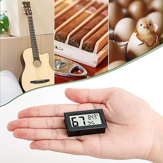 Indoor Hygrometer Thermometers 3 Pack Humidity Meters Gauge Mini Digital Thermometer Hygrometer with Fahrenheit (℉) for Humidors, Refrigerator, Greenhouse, Garden, Cellar, Closet - Image 6