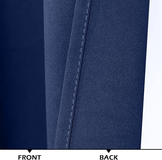 MYSKY HOME Sliding Door Curtains for Living Room, Grommet Blackout Curtain for Bedroom, Patio Thick Vertical Blinds Privacy Thermal Insulated Room Divider Curtains, 1 Panel, 100 x 95 Inch, Navy - Image 6