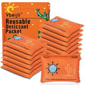 120 Gram (15 Pack) Color-Indicating Desiccant Packs for Storage, Rechargeable Silica Gel Packets, Moisture Absorbers for Gun Safe, 3D Filaments, Cars, Safe, Electronics, Toolboxes by Vbeijll