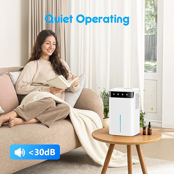 DEVERSE Max 5 Pints Smart Dehumidifier for Home/Bedroom/Basement, 600 Sq.Ft Coverage, with Drain Hose, Smart Humidity Control & Large Tank - Image 8
