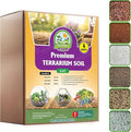 DUSPRO Recycle Premium 6in1 Terrarium Soil Mix – Pre-Mixed Terrarium Substrate Mix for Terrariums, Balanced Moisture Growing Medium with Coco Coir, Peat Moss, Pine Bark, Perlite, Pumice & Zeolite 4QRT by DUSPRO
