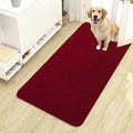 OLANLY Dog Door Mat for Muddy Paws 44x24, Absorbs Moisture and Dirt, Absorbent Non-Slip Washable Doormat, Quick Dry Chenille Mud Mat for Dogs, Entry Indoor Entryway Carpet for Inside Floor, Red by OLANLY