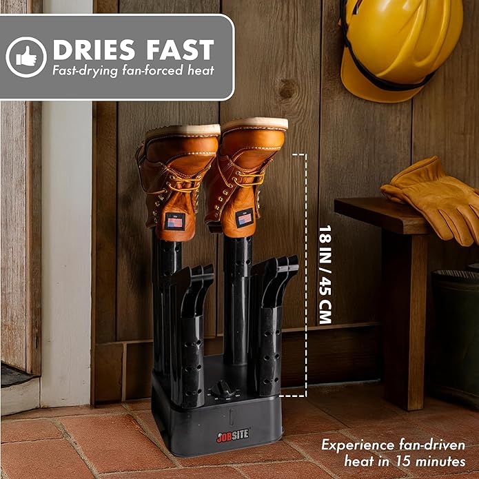 JobSite Boot Dryer - Mighty Dry with Heat Blower Fan - Fast Glove & Shoe Dryer - Helps Reduce Odor - Image 2