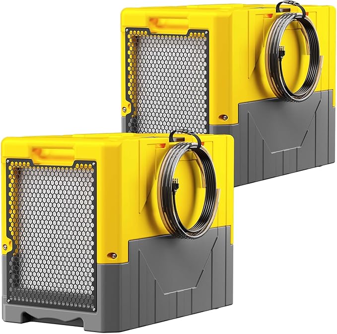190Pints High Efficiency Commercial Dehumidifier for Basements-6000 Sq.Ft. Industrial Grade Dehumidifiers with Pump & Drain Hose for Crawl Spaces Water Damage Restoration-Auto Defrost-2PC by BSMTEK
