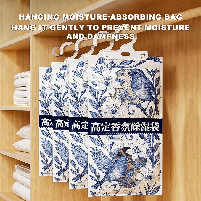 Moisture Absorber Bags for Closet, 230ml, 10/20 Pack, Hanging Dehumidification Bag for Bathroom and Basement (Ordinary, Deodorize) - Image 3
