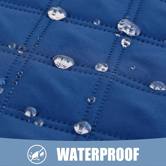 Smiry Waterproof Dog Bed Cover Pet Blanket, Soft Washable Dog Blanket for Furniture Bed Couch Sofa Reversible, Checkered (82"x82", Navy/Blue) - Image 2