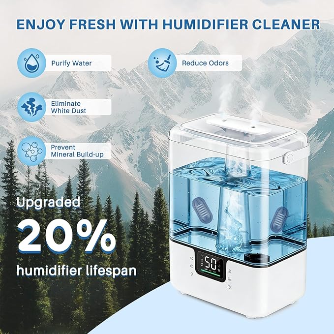 12- Pack Demineralization Cartridge for Humidifier | Compatible with HoMedics Ultrasonic Humidifier and Most Humidifiers, Prevent Hard Water Build-Up, Reduces White Dust, Purifies Water, Part UHE-HDC4 - Image 7