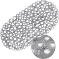 WELTRXE Oval Bathtub Mat Non Slip, Grey Bubbles Bath Mats for Tub, Shower Mat with Drain Holes, Suction Cups, Machine Washable Bath Tub Mat, BPA, Latex, Phthalate Free for Bathroom, 27 x 14 Inch by WELTRXE