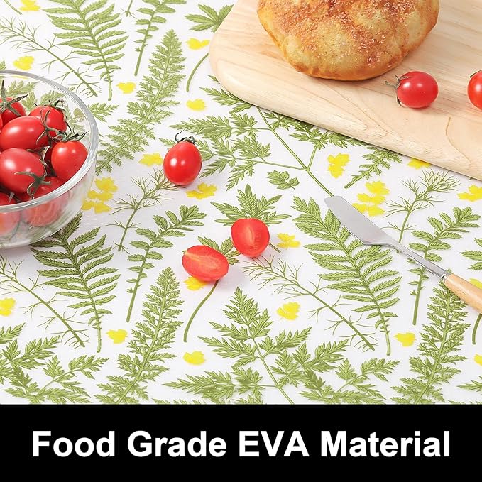 Cooyes Shelf Liners for Kitchen Cabinets, Waterproof and Oil-Proof Kitchen Cupboard Liner, Refrigerator Liners and Plastic Drawer Mats EVA Non Adhesive Shelves（17.5" W x 197" L） - Image 6
