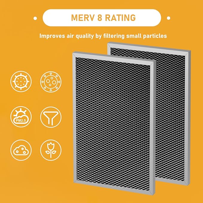 5695 Washable Dehumidifier Filter Replacement MERV 8 Compatible with Whole-House Dehumidifiers Models 1820 & E070 Series, Size: 8 x 11.7 x1, 2 Pack - Image 3