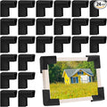 24 Pcs Foam Corner Protectors for Shipping, L-Shaped Edge Guards for TV Moving Box, Picture Frames, Mirrors, and Furniture, Must-Have Moving Supplies (Silk Black) by Pwbarwq