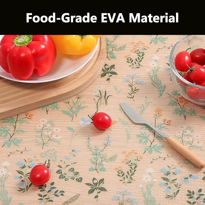 INNOLITES Shelf Liners for Kitchen Cabinets – Drawer Liner Waterproof & Oil-Proof, Non-Adhesive EVA with Floral Pattern – Durable Washable, Easy to Cut (Sage Green, 17.7" x 78.7") - Image 5