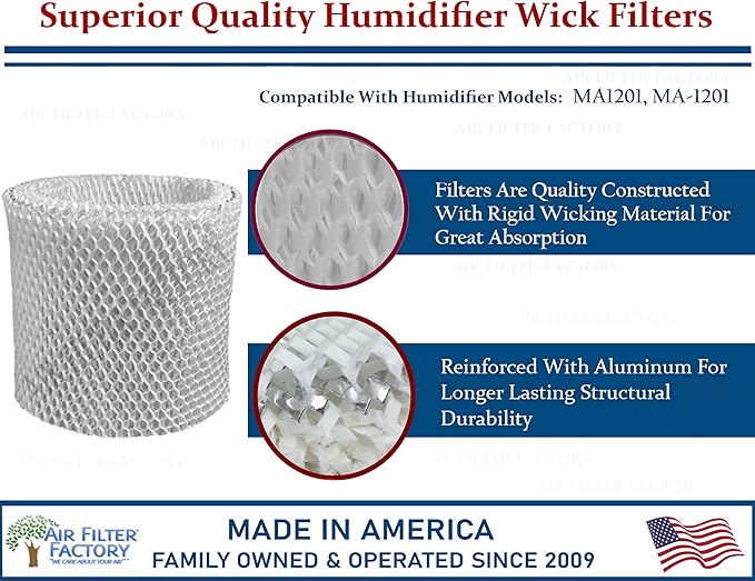 Air Filter Factory Replacement For Essick Air MA1201, MA-1201 Humidifier Wick Filter - Image 2