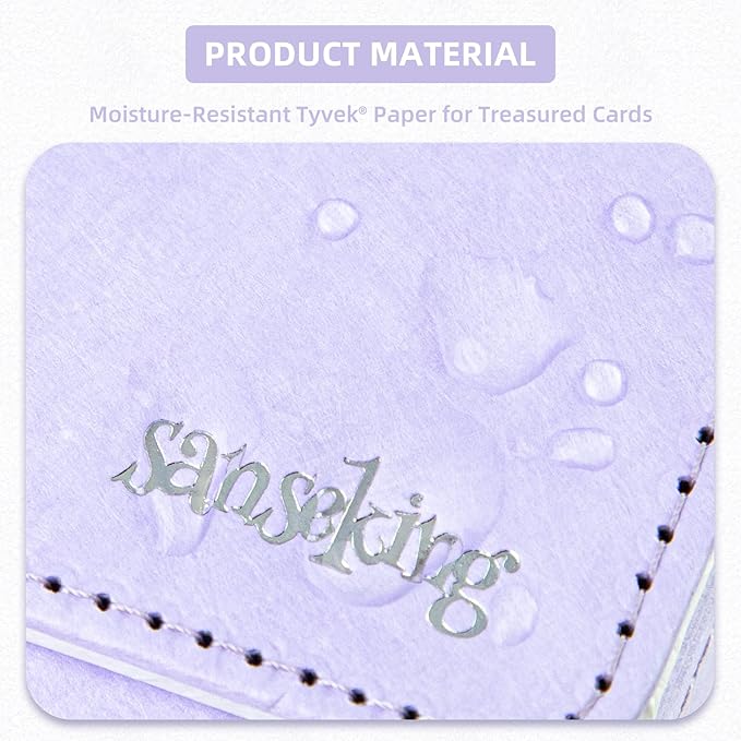 Magic Card Deck Box for MTG Single Deck Card Box fits 100+ TCG Sleeved Cards Tyvek® Paper Card Box Top Loading Card Boxes Magic Gift for MTG TCG CCG (Horizontal,Light Purple) - Image 3