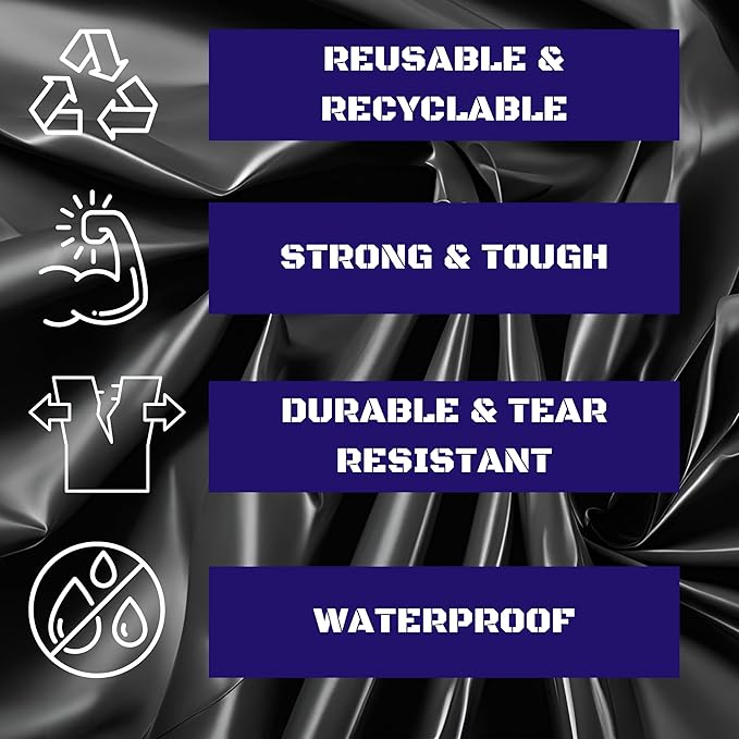 Plastic Sheeting 4 MIL Black (10x100) Roll for Tarp, Garden, Painters Drop Cloth, Plastic Mulch, Weed Barrier, Underlayment, Concrete Curing, Moisture, Vapor, Construction Film, Lumber, Ground Cover - Image 2