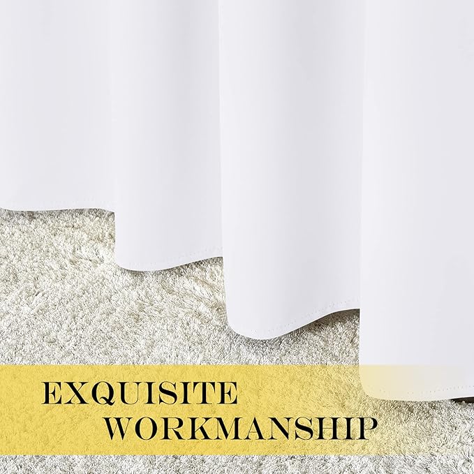 NICETOWN White Doorway Curtains 80 inches Long - Grommet Thermal Insulated Light Blocking Room Darkening Window Treatments for Bedroom/Living Room (W46 x L80, 1 Panel) - Image 7