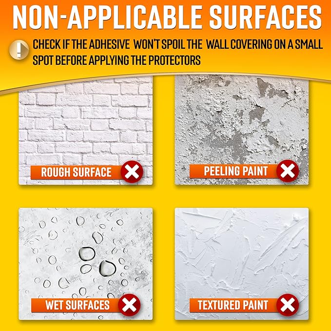 Wall Protector Sheets for Painted Wall. Clear Plastic Adhesive Film Stickers for Kitchen & Office from Oil Backsplash, Trash, Chair Back, Furniture, Scuff. Door Guards Shield Dog, Contact Paper 14pcs - Image 6