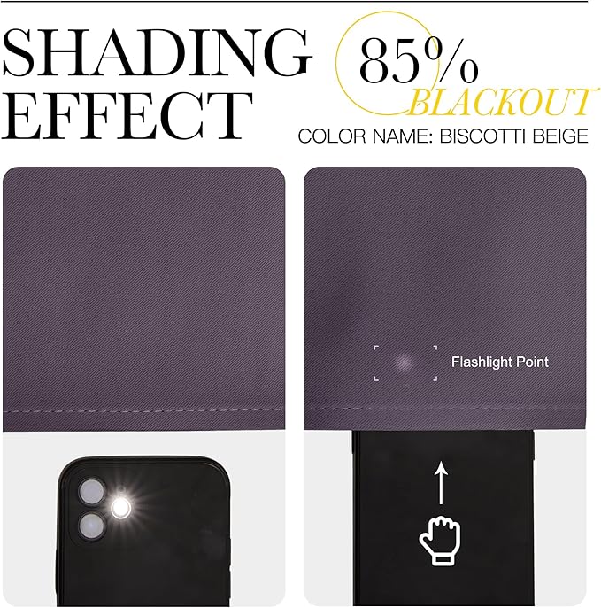NICETOWN Kitchen Blackout Window Curtain Panel, Greyish Purple, 1 Panel, 55 by 96 inches Long, Home Fashion Thermal Insulated Solid Grommet Room Darkening Drape for Apartment - Image 4