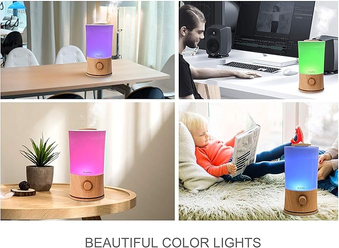 BlueHills Premium 2000 ML XL Large Essential Oil Diffuser Aromatherapy Humidifier for Large Room Home 40 Hour Run Huge Coverage Area 2 Liter Extra Large Capacity Huge Diffuser Wood Grain E005 - Image 4