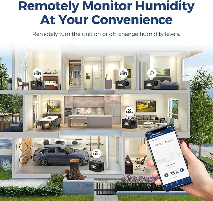 ALORAIR 120 PPD Energy Star Wi-Fi Dehumidifier for Crawl Space, Basement, and Commercial Use, APP Control with Pump and Hose, Compact Auto-Defrost Design - Image 2