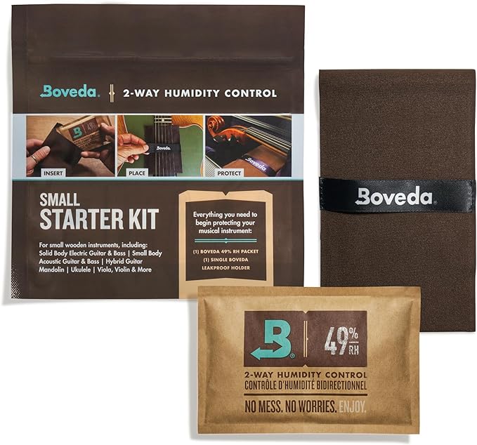 Boveda Music Small Starter Kit - (1) 49% RH Standard Boveda - Ideal Two-Way Humidty Control for MOST CLIMATES - For Ukulele, Violin, Clarinet & Other Small Wooden Instruments by Boveda