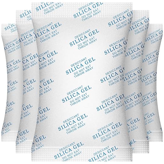 O2frepak 5 Gram(100Packs) Food Grade Moisture Absorbers Silica Gel Packs Desiccant for Storage,Food Safe Dessicant Silica Gel Packets for Moisture Storage Control by O2frepakDirect
