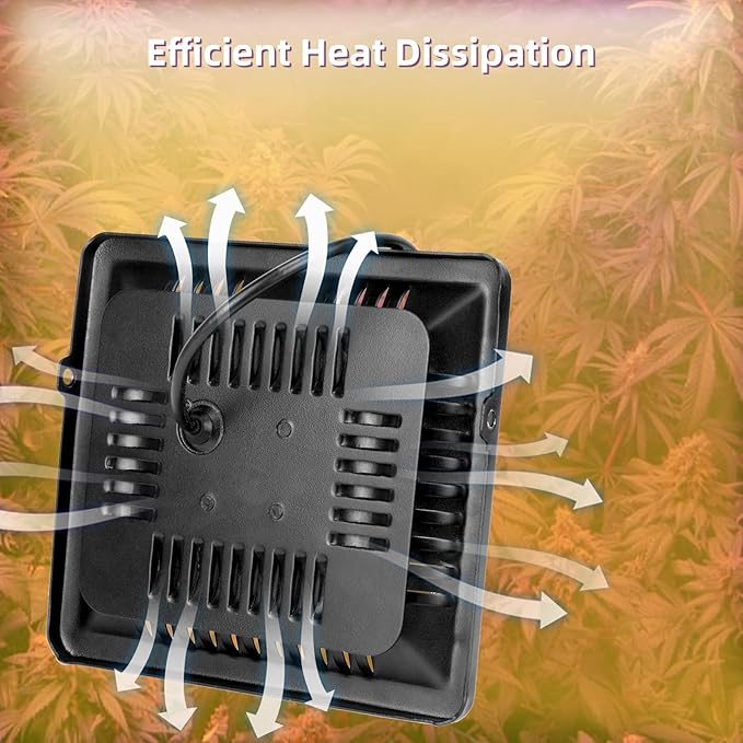 Waterproof 100W LED Grow Light Full Spectrum, CFGROW 3500K White COB LED Grow Light, Natural Heat Dissipation Without Noise, Suitable for Plants All Growing Stage Indoor or Outdoor. - Image 4