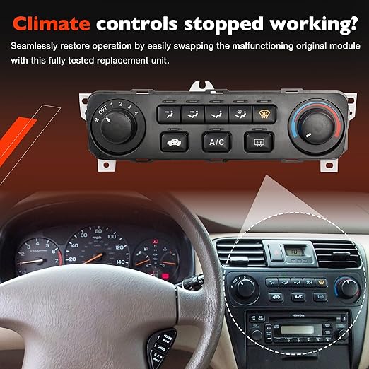 Climate Control Module A/C Heater Air Conditioning Panel Compatible with 2001-2002 Honda Accord Replace# 79600-S84-A21ZA - Image 4