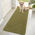 OLANLY Dog Door Mat for Muddy Paws 70x32, Absorbs Moisture and Dirt, Absorbent Non-Slip Washable Doormat, Quick Dry Chenille Mud Mat, Entry Indoor Entryway Carpet for Inside Floor, Willow Green by OLANLY