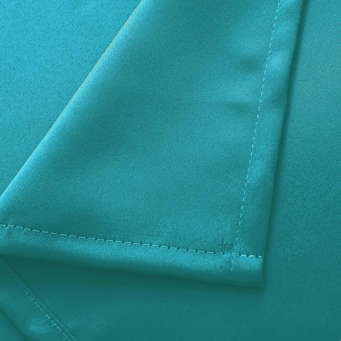 Hiasan RV Blackout Curtains for Bedroom, 52 x 30 Inches Long - Thermal Insulated & Energy Saving Window Curtains for Living Room, 2 Drape Panels Sewn with Tiebacks, Peacock Teal - Image 8