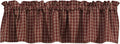 Park Designs Farmhouse Kitchen Valances for Windows - Sturbridge Red | Fall Decor Window Valance Curtains | Plaid Curtain Valances for Windows | Ideal for BOHO Living Rooms & Bathrooms | 72" x 14" by ParkDesigns