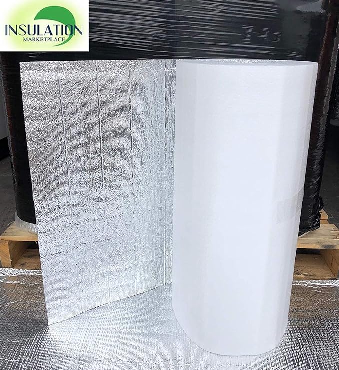 SmartSHIELD -3mm 16"x50ft Reflective Insulation roll, Foam Core Radiant Barrier, Thermal Insulation Shield - Engineered Foil/White Film - Image 3