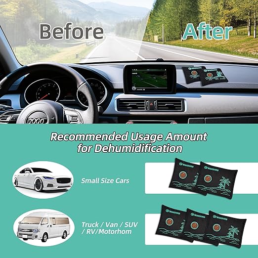 200g x 3pcs Rechargeable Desiccant Packs, Color Indicating Silica Gel Packets with Transparent Window, Moisture Absorbers,Reusable Dehumidifier Bags for Storage Safe Closet Basement Camera - Image 5