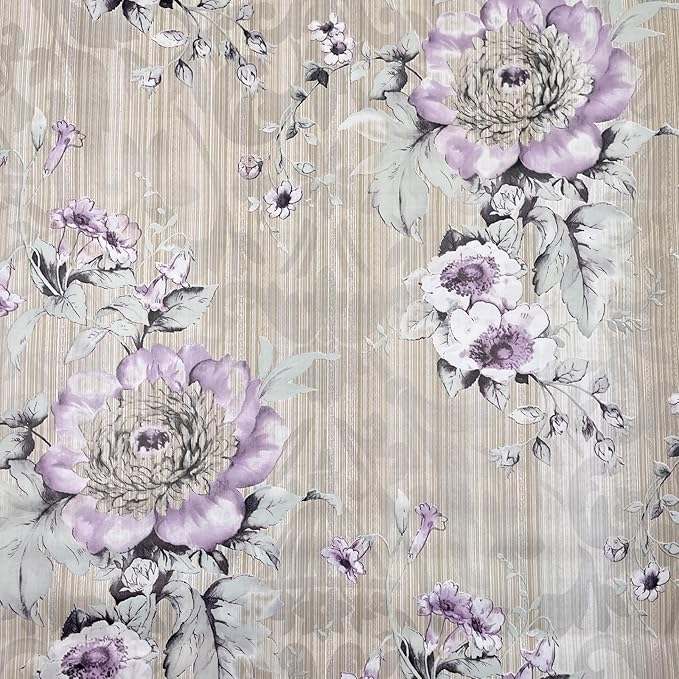 Yifely Vintage Purple Peony Self-Adhesive Kitchen Shelf Drawer Liner Moisture Proof PVC Mat 45x300cm - Image 12