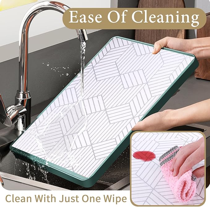 Shelf Liners for Kitchen Cabinets 12in x 20FT, Non Adhesive Cabinet Liner Strong Non-Slip Thickened Silver Geometric Easy to Clean for Shelf, Cabinet, Refrigerator with Knife and Tape Measure - Image 4