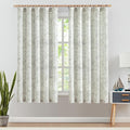 jinchan Floral Curtains 63 Inch Length Charcoal Grey Flower Linen Farmhouse Curtain for Living Room French Country Vintage Curtain Rod Pocket Curtains Set 2 Panels Gray Floral Printed by JINCHAN