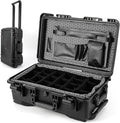 Heavy Duty Waterproof Camera Case for Diving and Outdoor Water Sports – Dustproof, Impact Resistant Dry Box with Padded Dividers, Wheels, 22” x 14” x 9” – Includes Document Bag & Camera Insert by Unknown