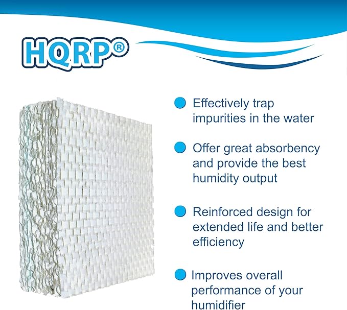 HQRP 2-Pack Wick Filter Replacement Compatible with Bemis Essick Air AIRCARE SS390DWHT, 826000, 826800, 826600, 826900, 821000, 821001, 831000 Evaporative Humidifiers - Image 3