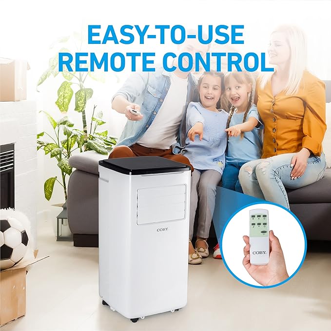 COBY Portable Air Conditioner 3-in-1 AC Unit, Dehumidifier & Fan, Air Conditioner 9,000 BTU Portable AC Unit for 400 Sq. Ft. with Remote Control, 24-Hour Timer, & Installation Kit - Image 4