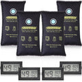 8 Pcs 500 Grams Rechargeable Silica Gel Desiccant Packets with Mini Digital LCD Hygrometer Thermometers Dehumidifier Bag for Gun Safe Closet Basement Car Storage Clothes Moisture Absorber by Tellegloww