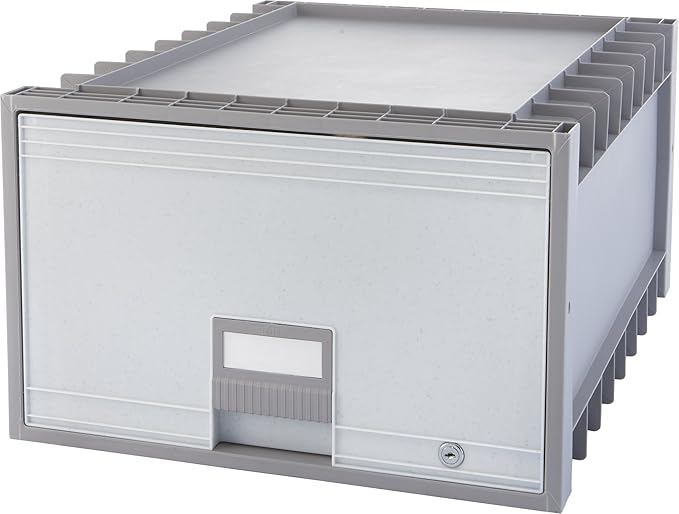 Storex 24-Inch Archive Locking Storage Box for Legal Size Files, Two-Tone Grey (61401U01C) by Storex