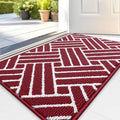 OLANLY Indoor Door Mat, 32x20 Inch, Dirt Resistant and Absorbent, Non-Slip Rubber Backing Floor Mats, Easy Clean Low-Profile Doormat for Entryway, Front Door, and Inside Entrance, Burgundy by OLANLY