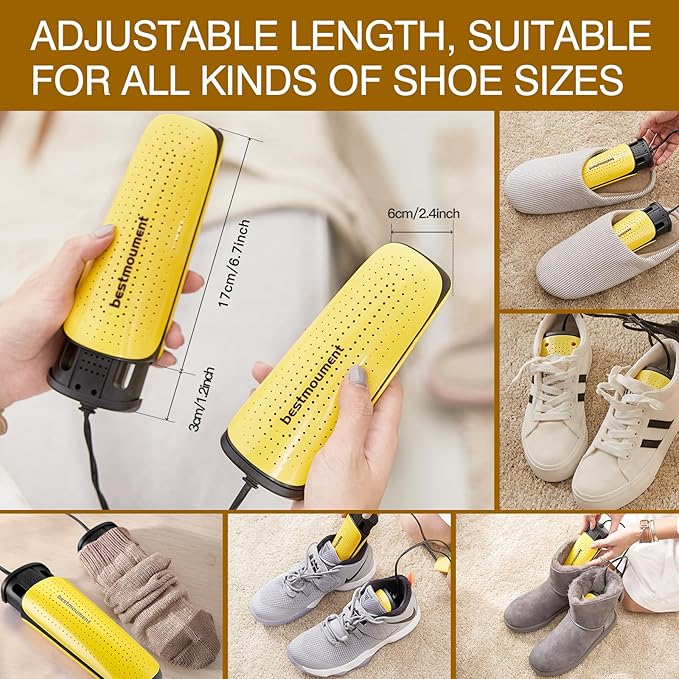 Portable Ski Boot Shoe Dryer, Footwear Dryers Machine with Auto Temperature Control for Rainy Seasons Winter Travel, Extendable Boot Warmer Fireproof Drying for Shoes, Gloves (with timer buttons) - Image 6